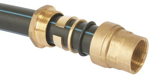 Raccord laiton droit femelle pour tube PE Ø20 F15/21